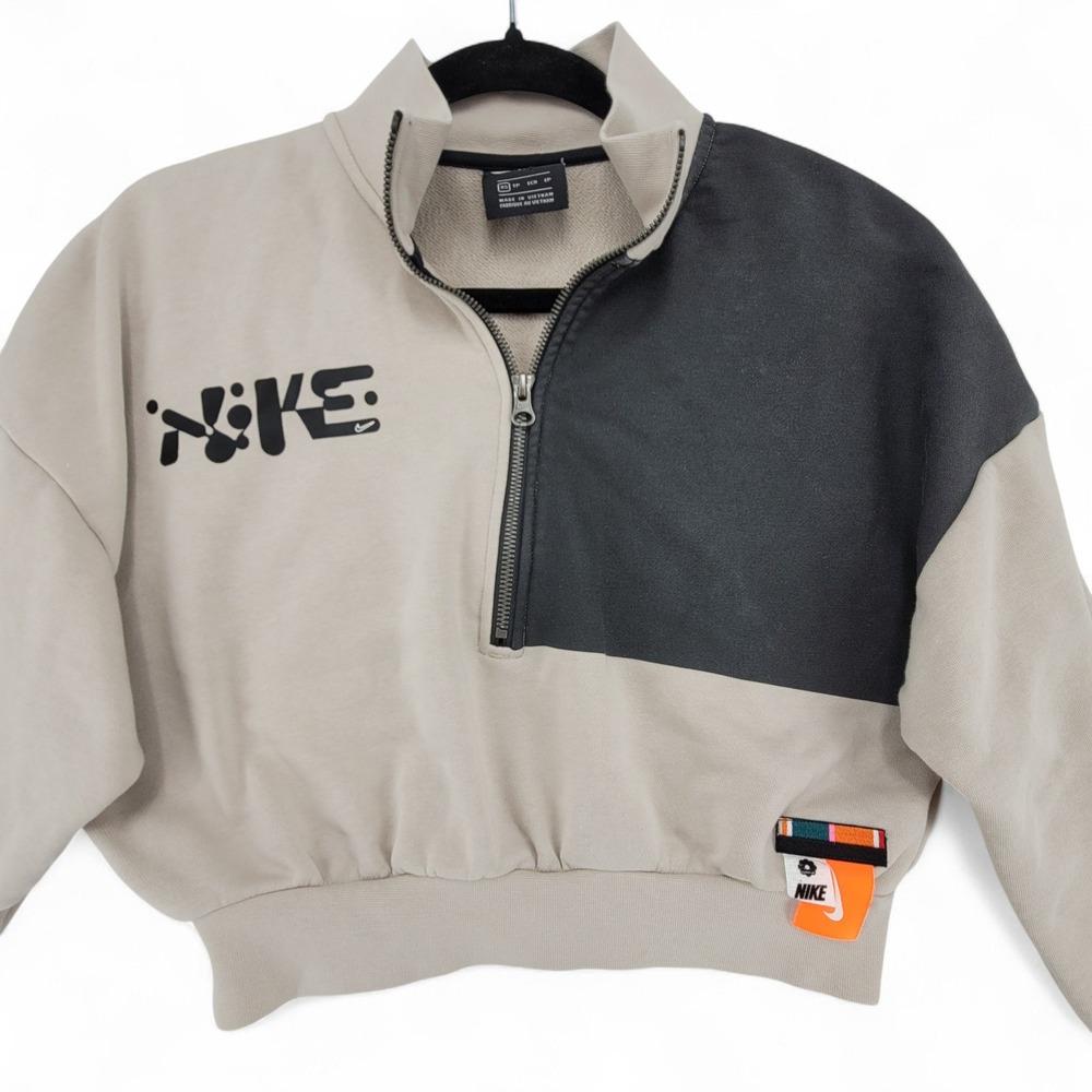 Nike x Eileen Tjan Cropped Pullover Half Zip Sweatshirt Y2K Streetwear It Girl